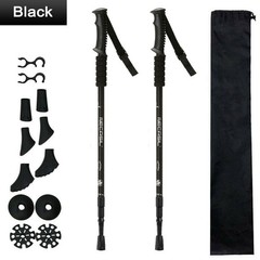 2X Hiking Trekking Poles Nordic Walking Sticks Adjustable Anti-shock Alpenstock