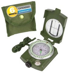 DEVICE OF C High-Accuracy Waterproof Military Compass for Directions, Green Set