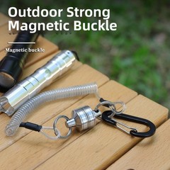 Retractable Fishing Lure Clip Magnetic Auto Lock Stainless Steel Wire 20-100cm