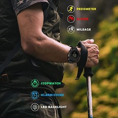 AVTREK Mens Outdoor Sport Tactical Survival Watches Hiking Digital Wrist GREEN