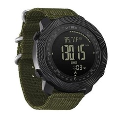 AVTREK Mens Outdoor Sport Tactical Survival Watches Hiking Digital Wrist GREEN