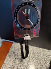 Original Military Field Compass w/Mirror & Strap Vintage Swiss Army DS40 Compass