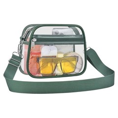 Clear Bag for Stadium Events Clear Sports Fan Handbags Large Forest Green
