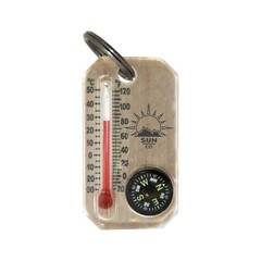 Sun Company Birchwood Therm-o-compass – Zipper Pull Compass and Thermometer
