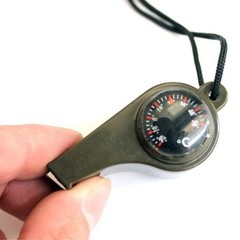 Outdoor Safety Whistle with Built-in For compass and Thermometer for Hiking