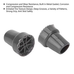 5PCS 22mm Single Angle Cane Tips Imitation Tire Texture Preservative