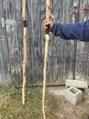 Beautiful, Stylish and smooth handmade wooden hiking walking stick, great grip!
