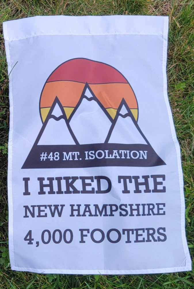 NH48 Finisher Flag. Personalized with the last mountain you hiked!