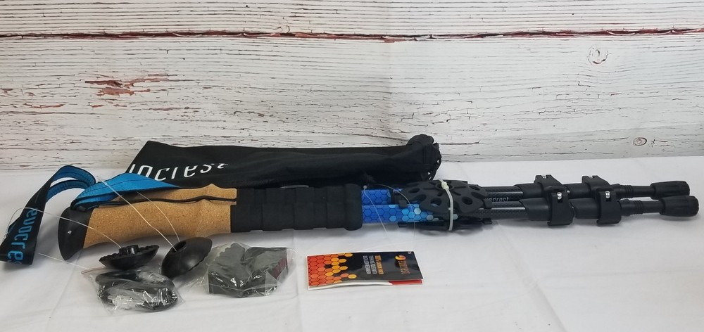 Evocrest Carbon Fiber Trekking Poles 2 Pcs Lightweight Collapsible New W/Bag