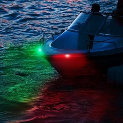 LED Boat Navigation Lights Red Green Bow Mount Marine Port Starboard Light