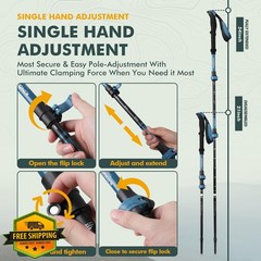 KINGGEAR TR-Z Trekking Poles Blue