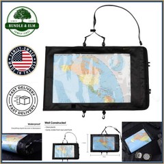 Waterproof Hiking Map Case with Clear Window and Removable Carry Strap