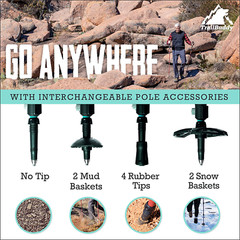 Trekking Poles – Lightweight, Collapsible Hiking Poles for Snowshoe & Backpackin