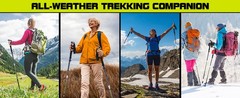 Collapsible Trekking Poles for Hiking-Lightweight Adjustable Walking Sticks with