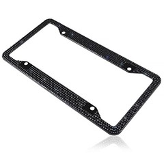 Fashion Handmade 4 Holes Black Crystal License Plate Frames,Premium US