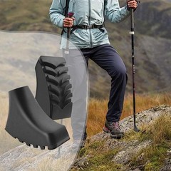 Premium 6Pcs Rubber Cane Tips – Hiking & Trekking Pole Replacements, Anti-Slip