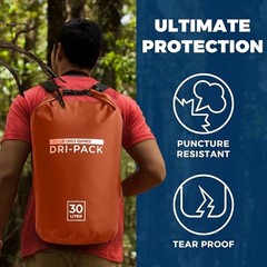 Waterproof Dry Bag – Floating Roll Top Drybag Keeps Dry 10 Liter Tiger Orange
