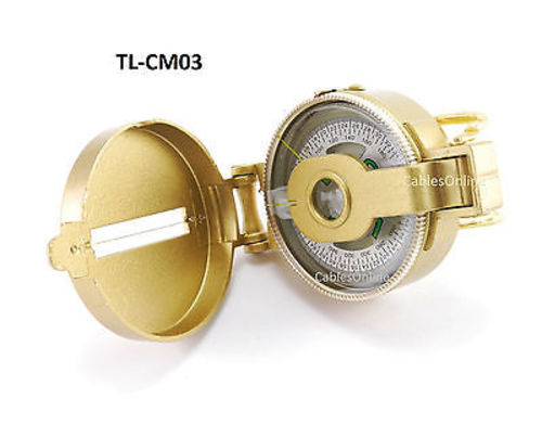 Metal Case Lensatic Compass for Broadband and Satellite, CablesOnline TL-CM03