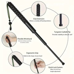 Trekking poles, aluminum alloy foldable ultralight travel hiking poles, retracta