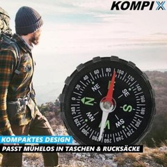 KOMPIX Mini Outdoor Compass Walking Compass Hiking Car Bike Pocket Compass
