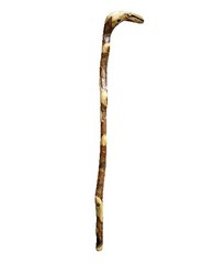 Vintage Hand Carved Natural 37” Walking Stick/ Cane Two Tone Wood