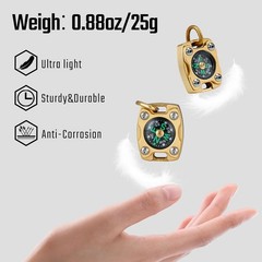 Mini Titanium/Brass Compass, Waterproof Pocket Compass for Hiking & Survival,…