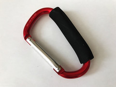 New 5 1/4 in Aluminum Carabiner Snap Hook w Soft Grip- Assorted Color