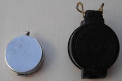 Two vintage Compasses–Japan…YCM Lensatic + Unbranded……old er