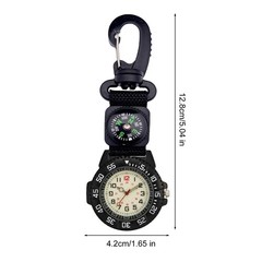 Wristwatch with for Men, Sports Watch with Carabiner, Waterproof, Glows in D…