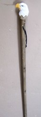Hand Carved Wood Eagle 5 ft walking stick Agave strong light weight