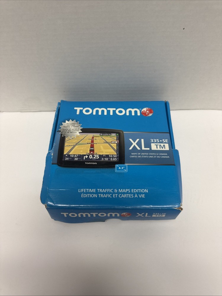 Open Box TomTom XL335 SE US and Canada Lifetime Maps Complete Great Condition