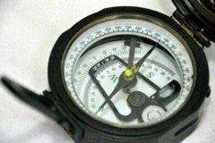 Aluminum Working Navigational Brunton Pocket Transit Compass With Leather Case