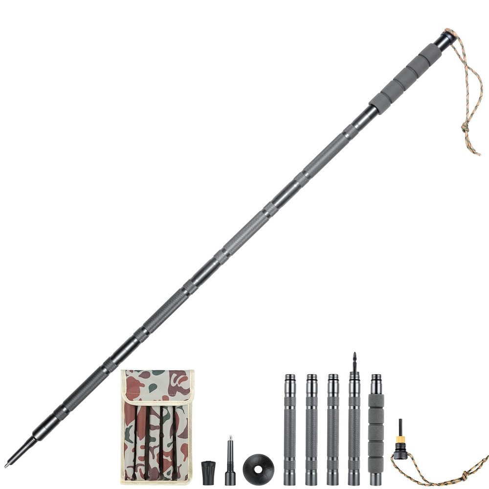 Hiking Pole Detachable Lightweight for Stick Walking silver
