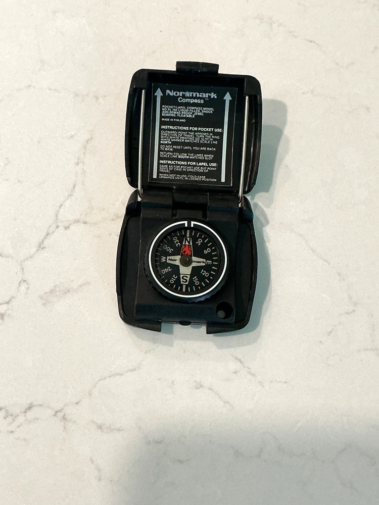 Vintage Normark Made in Finland Model PL 180 Liquid Filled Pocket Lapel Compass