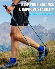 Hiking Poles Collapsible Trekking Poles – Aluminum Alloy 7075 Walking Sticks for