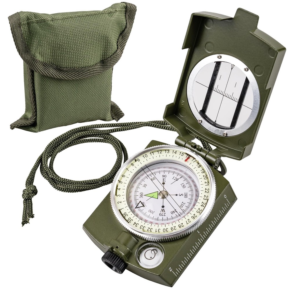 Compasses，Hiking Compass for Survival with ，Waterproof Durable and Green