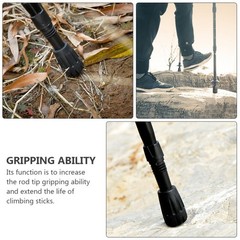 8 Pcs Rubber Crutch End Mats Foot Covers for Walking Hiking Accessories