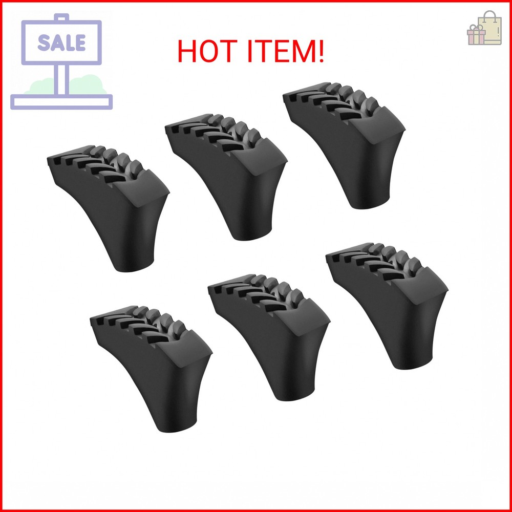 6Pcs Trekking Poles Tips Hiking Accessories – Cane Tips for Walking Sticks Rubbe