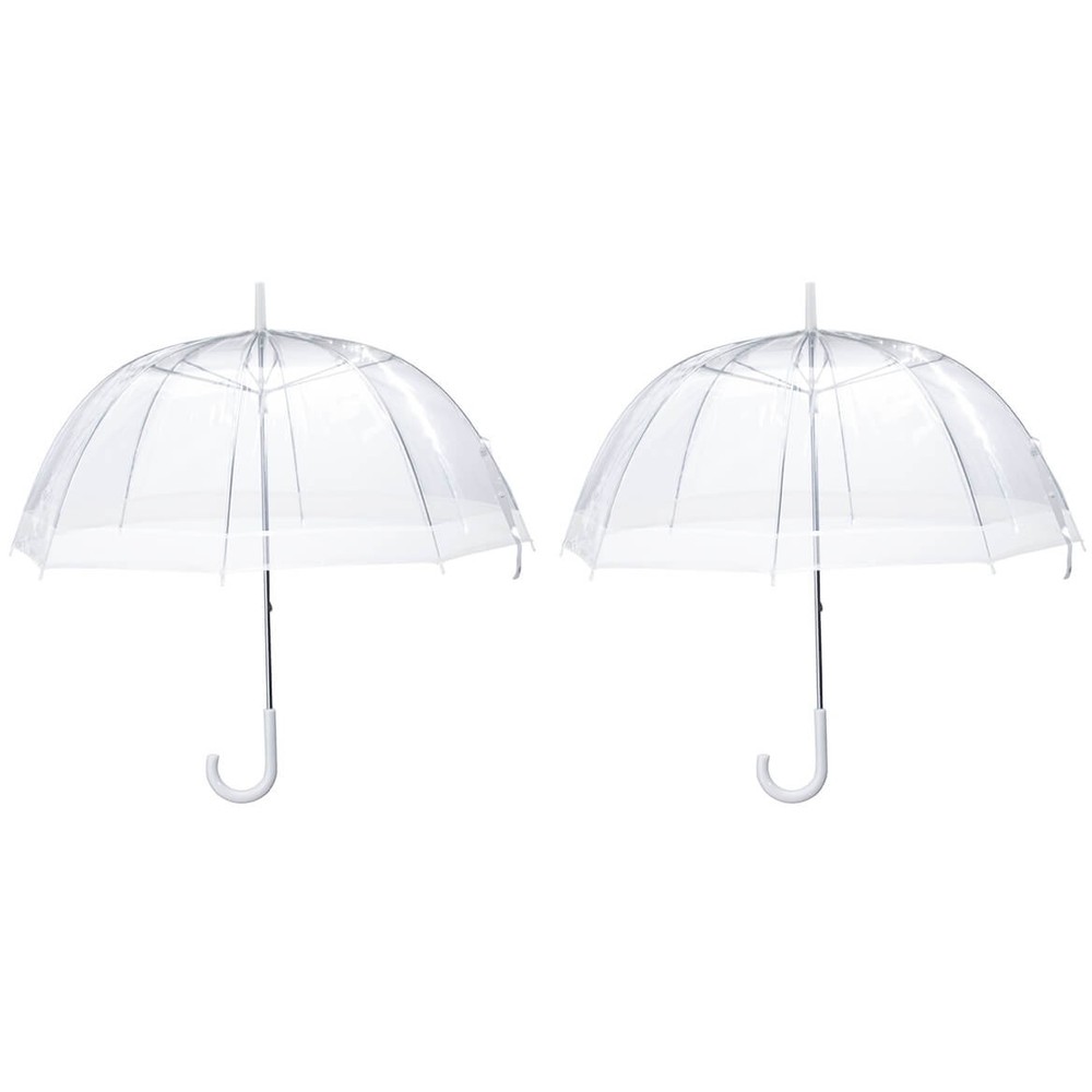 Clear Dome Umbrella, Durable Wind-Resistant Umbrella with Sturdy Bubble Design,