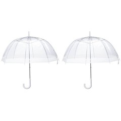 Clear Dome Umbrella, Durable Wind-Resistant Umbrella with Sturdy Bubble Design,