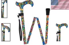 Stylish Adjustable Walking Stick for Men & Women – Lightweight Aluminum Cane