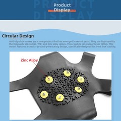 10Tooth Ice Cleats for Children with Flexible Fit for Winter Snow Ice Hiking