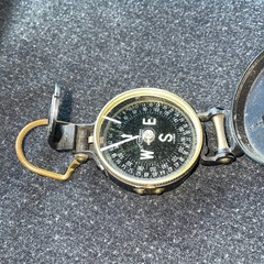 Vintage Engineer Lensatic Compass Pocket Sized Black Made Japan Hiking Hunting