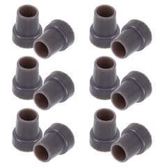 12Pcs Rubber Cane Tips for Walking Sticks Grey Non Slip Replacement Ends