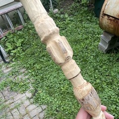 Hand-Carved Wooden Walking Stick Cane w/ Animal Head Handle, Brown, Unisex