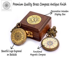 Trust in The Lord with All Your Heart -Proverbs 3: 5-6 Quote Engraved Compass…