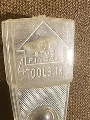 VINTAGE 4-In-1 Tool by Remington Hardware Co. Compass Stud Finder Magnifier Plum
