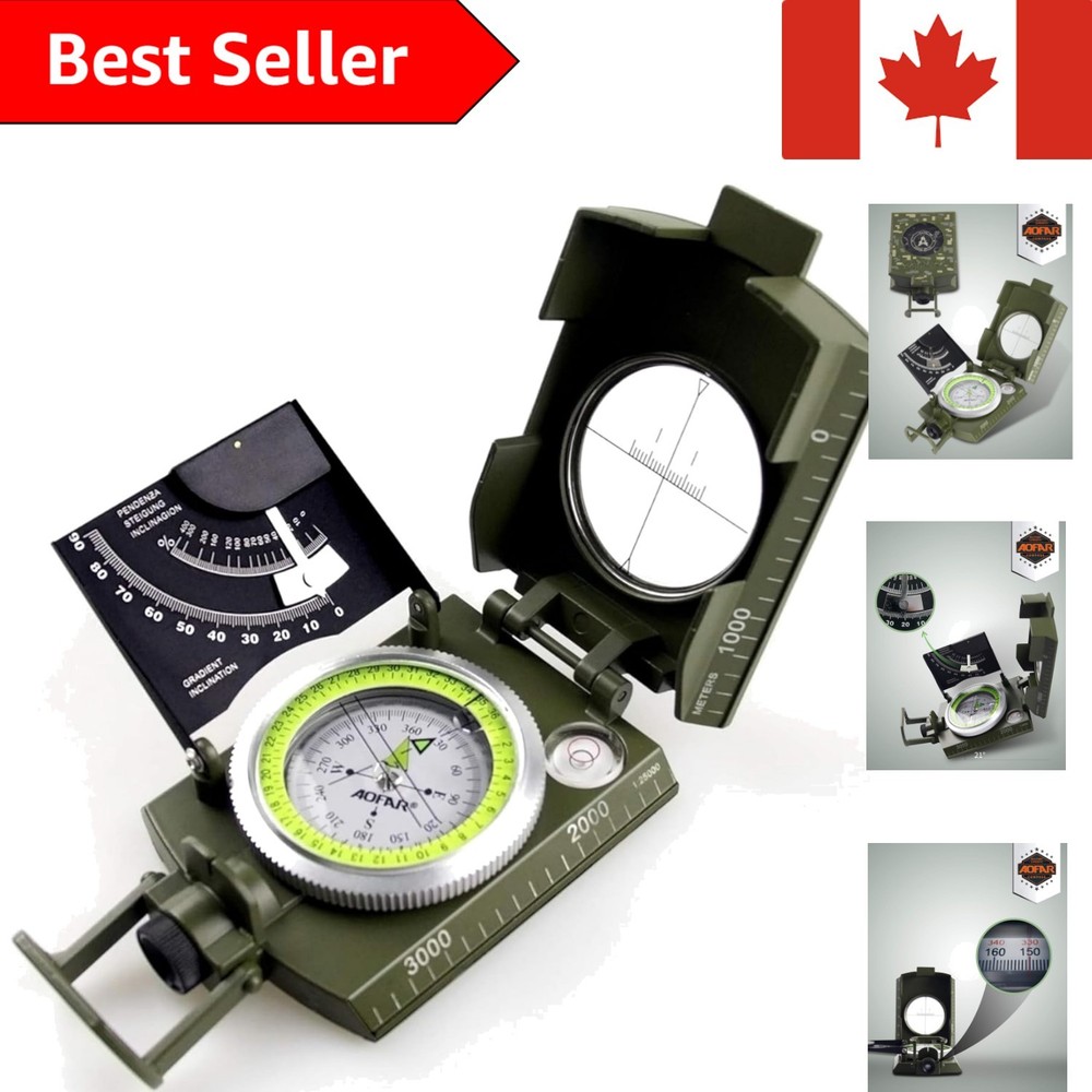 Waterproof Military Compass with Inclinometer for Hiking & Camping