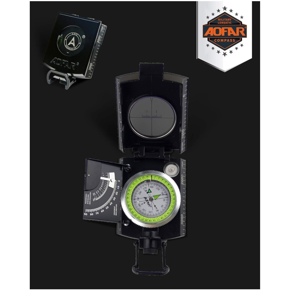 Military Compass for Hiking, Waterproof, Durable