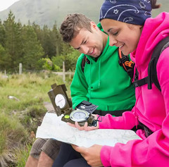 Multifunctional Compass Map Positioning Slope and Deviation Angle Measurement